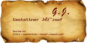 Gestettner József névjegykártya